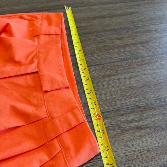 Commense Orange Linen Cotton Blend High Rise Wide Leg Dress Pants Women 28"waist - Picture 10 of 13